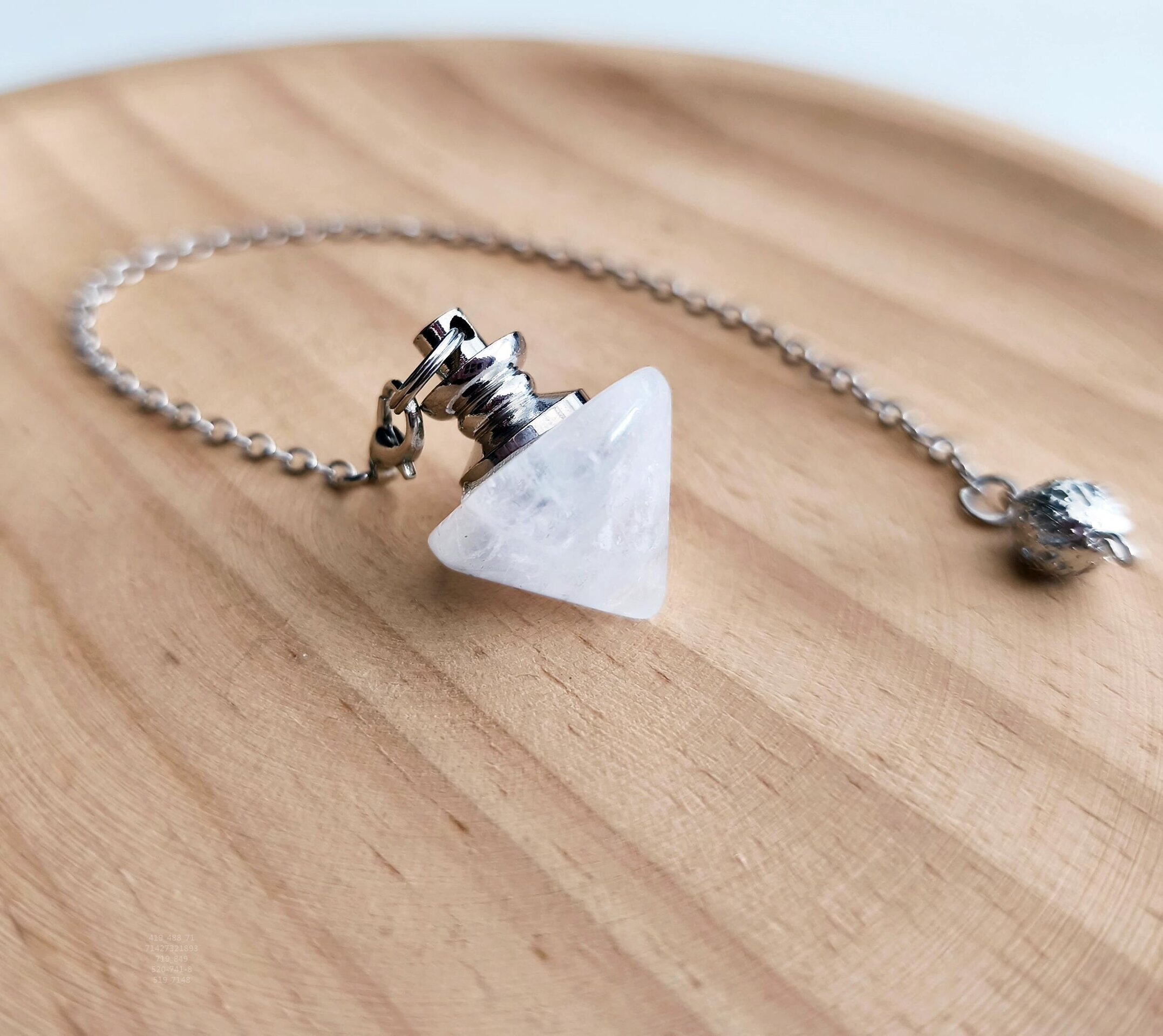 Péndulo Cónico de Cuarzo Blanco - 1