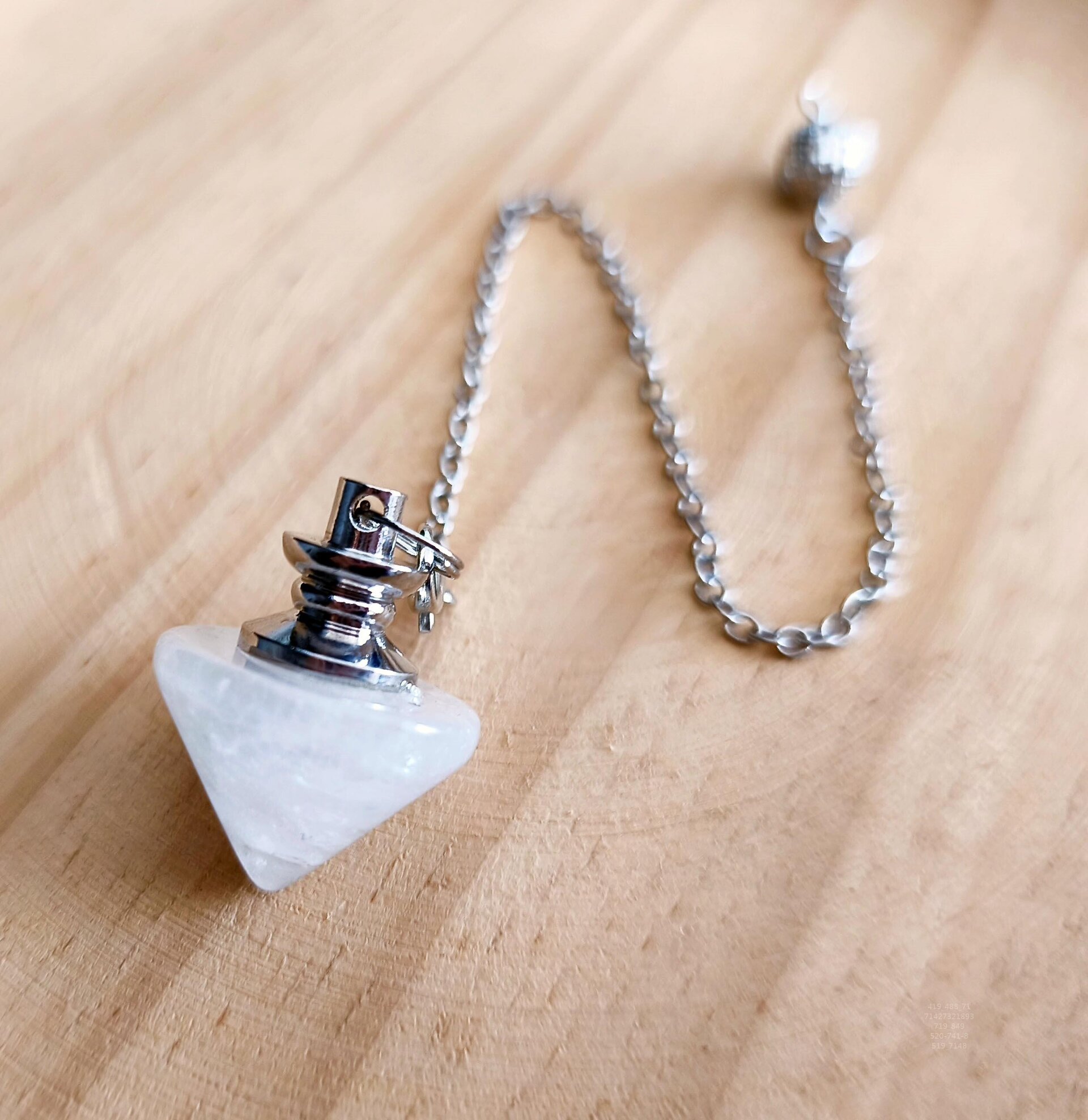 Péndulo Cónico de Cuarzo Blanco - 3