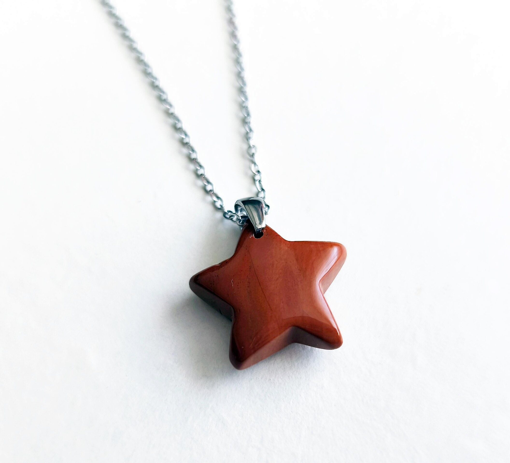 Collar Estrella de Jaspe Rojo - 2