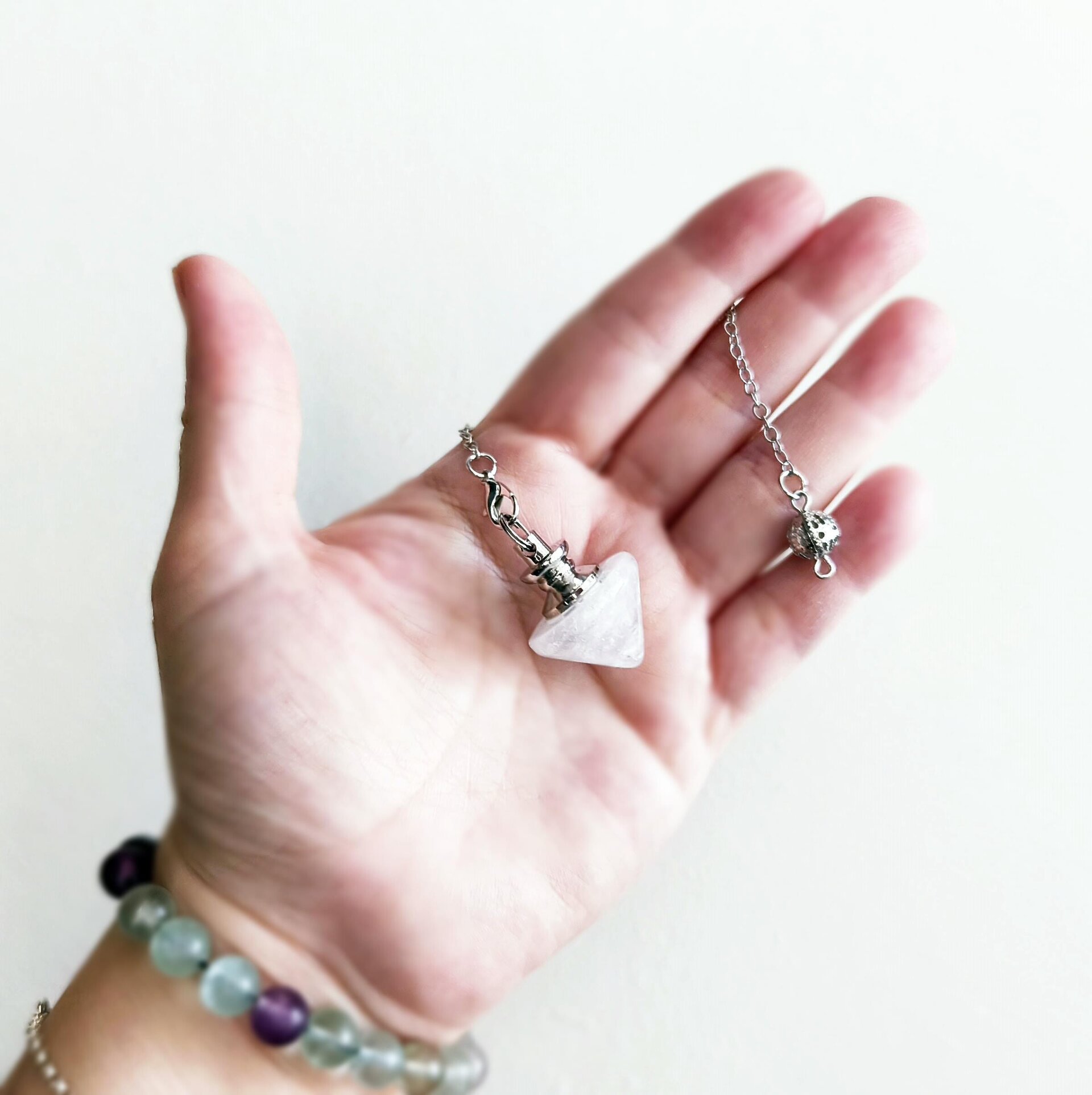 Péndulo Cónico de Cuarzo Blanco - 2