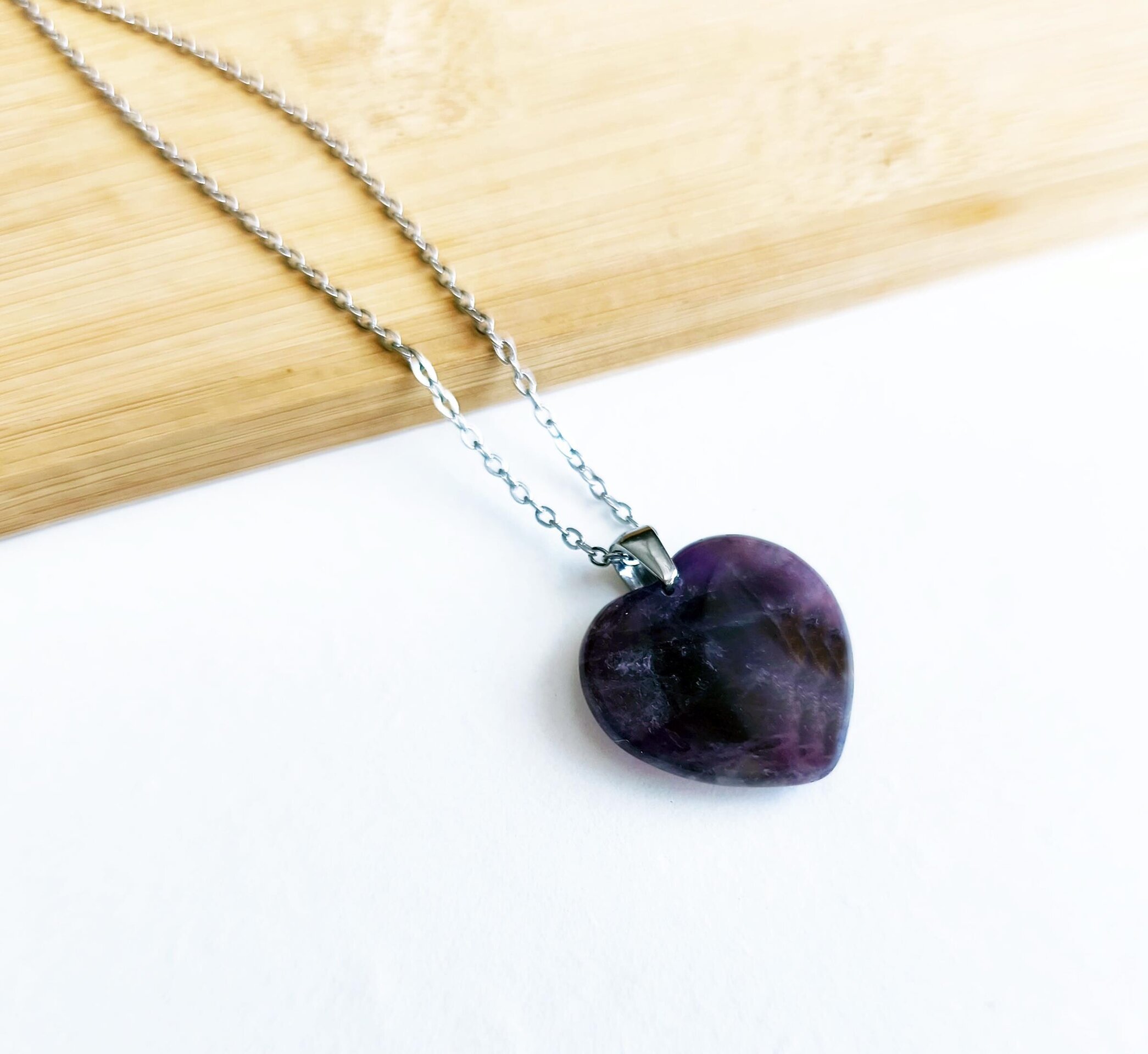 Collar Corazón de Amatista - 1