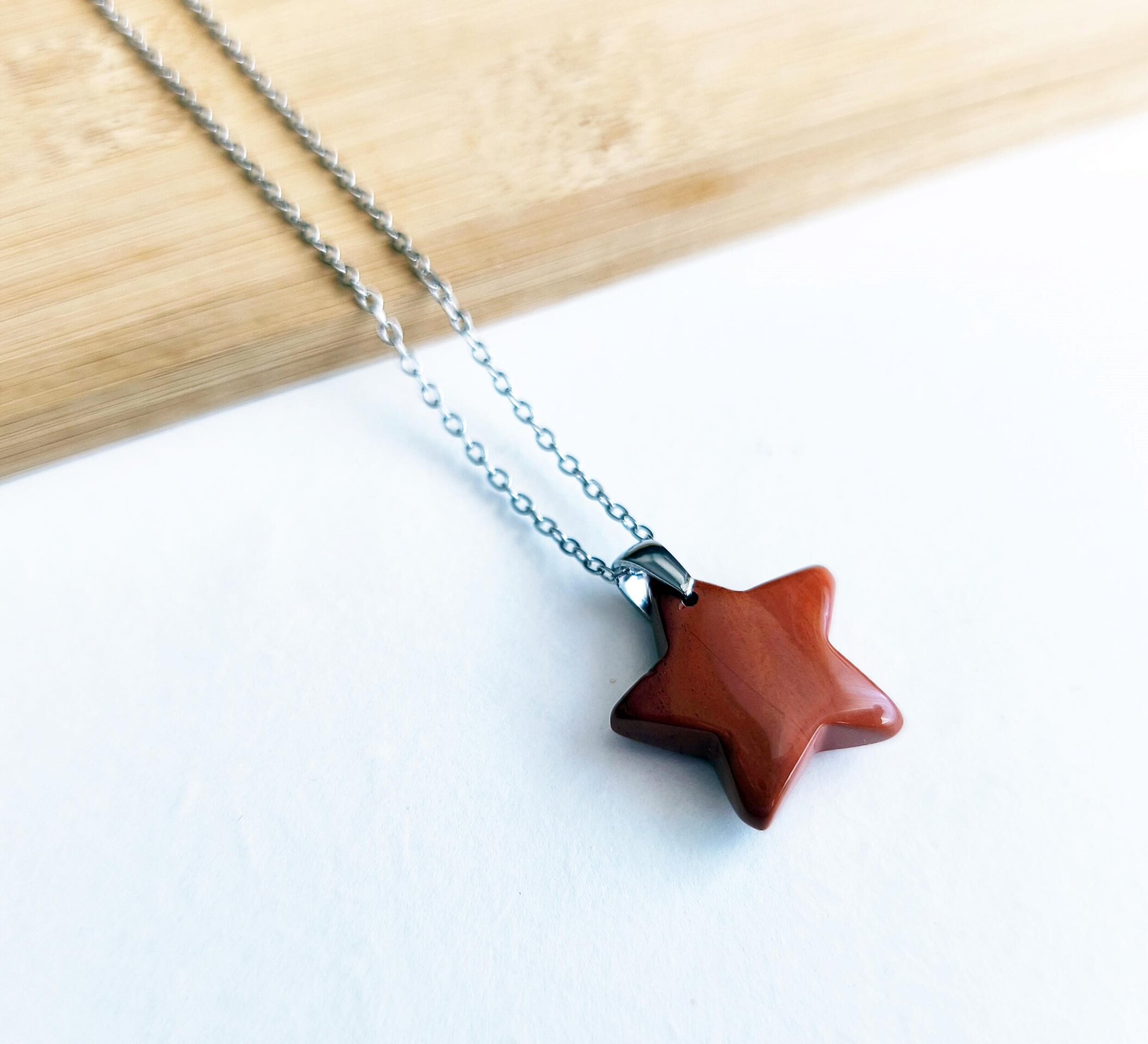 Collar Estrella de Jaspe Rojo - 1