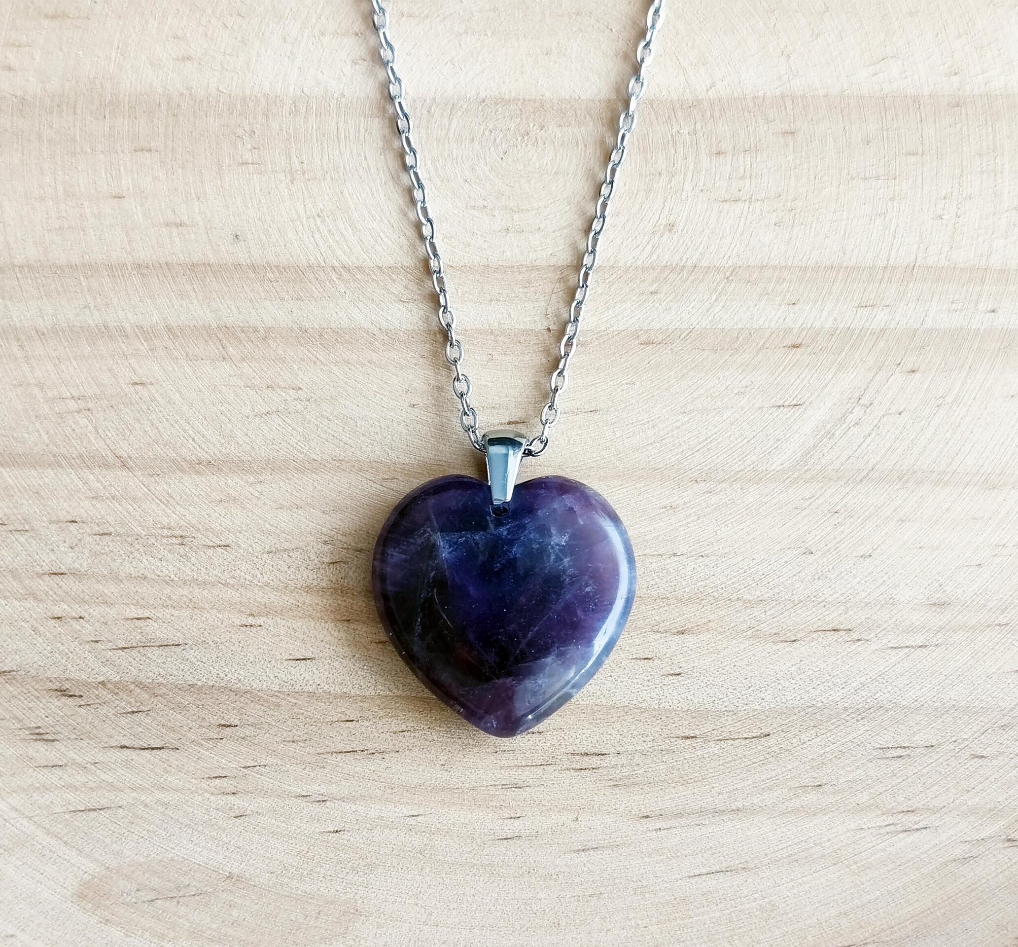 Collar Corazón de Amatista - 3